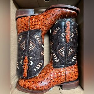 El Géneral Botas Rodeó Imitación Avestruz Size 6-11
